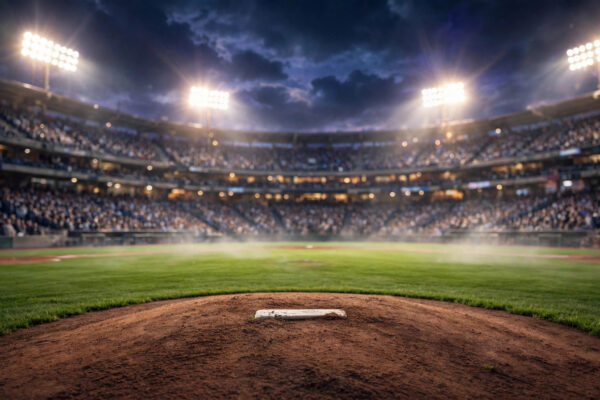 World Series Game 3 baseball stadium under lights