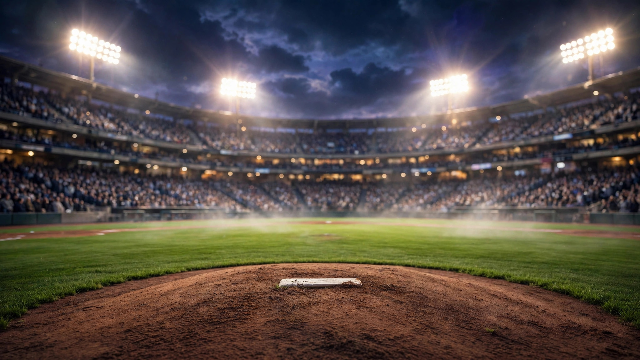 World Series Game 3 baseball stadium under lights
